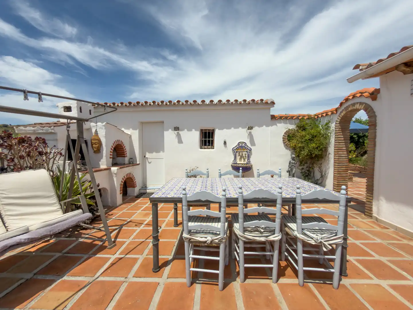 Terraza de Finca rústica en venta en Coín con Aire acondicionado, Trastero y Piscina