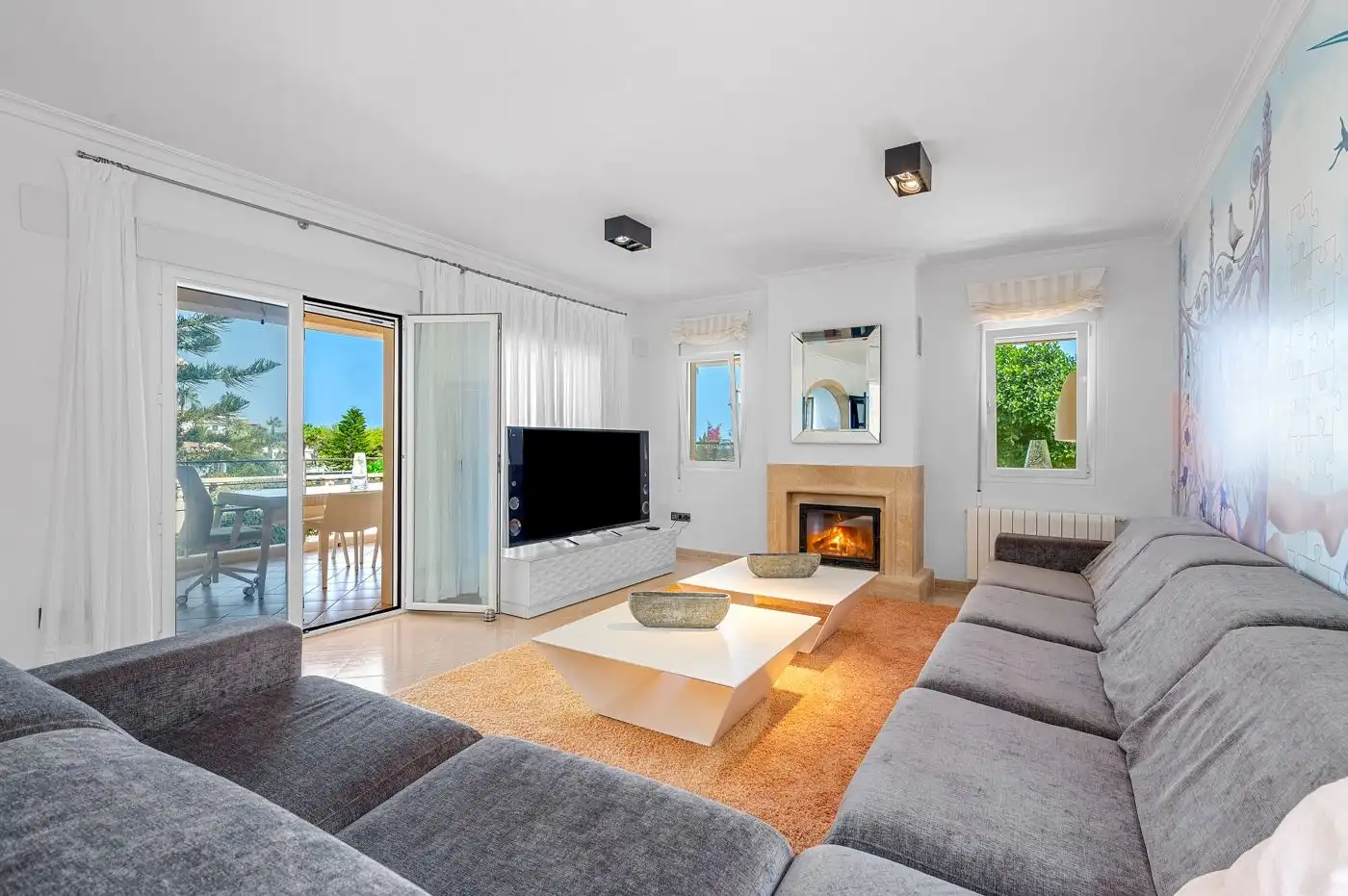 Sala de estar de Casa o chalet en venta en Benissa con Jardín privado, Terraza y Trastero