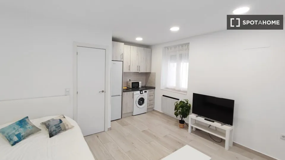 Sala d'estar de Pis de lloguer en  Madrid Capital amb Aire condicionat, Calefacció i Moblat