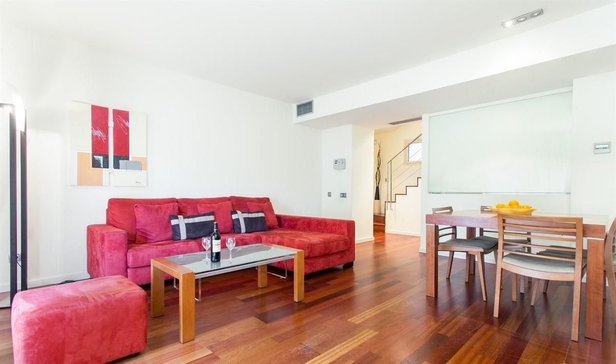 Living room of Flat to rent in Mérida  with Air Conditioner, Heating and Parquet flooring