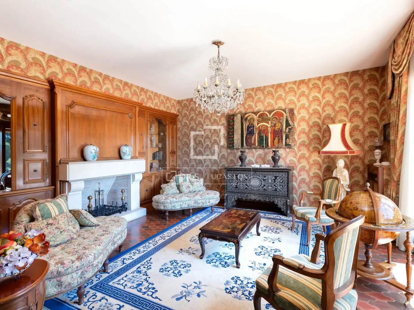 Wohnzimmer von Haus oder Chalet zum Verkauf in Roses mit Privatgarten, Parkett und Terrasse