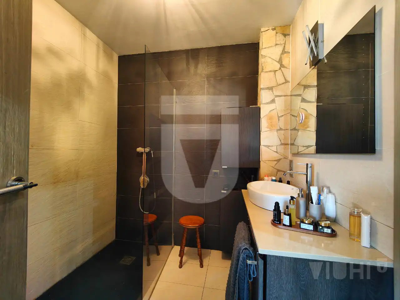Baño de Casa o chalet en venta en Tiana con Aire acondicionado, Calefacción y Jardín privado