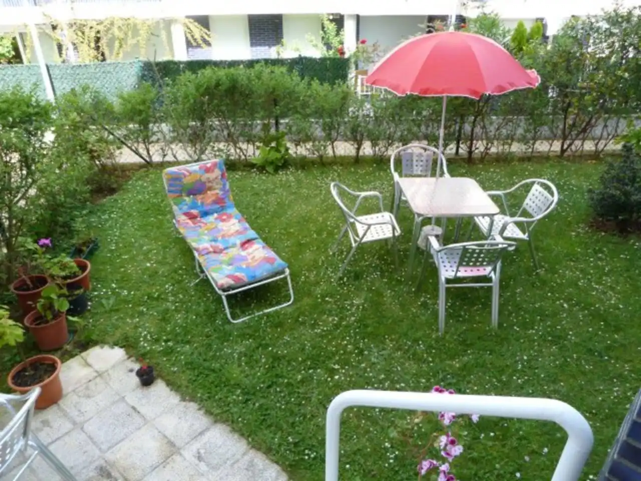 Jardí de Apartament de lloguer en Noja amb Calefacció, Jardí privat i Terrassa