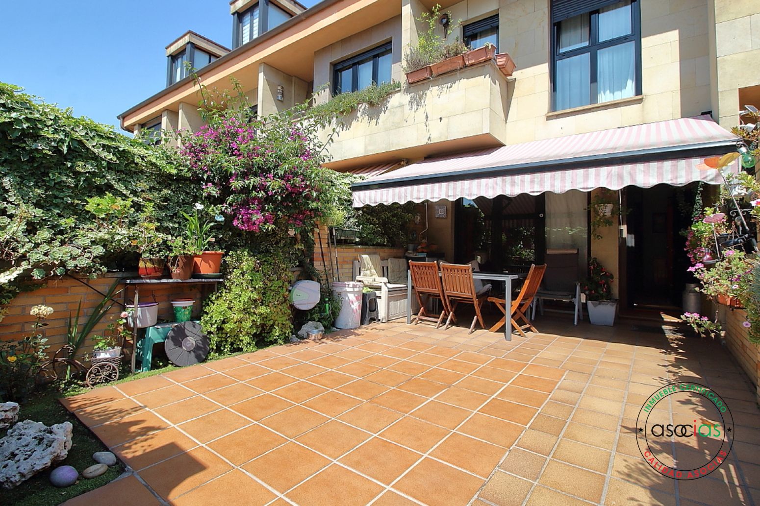 Terrace of Single-family semi-detached for sale in Gijón   with Heating, Private garden and Parquet flooring