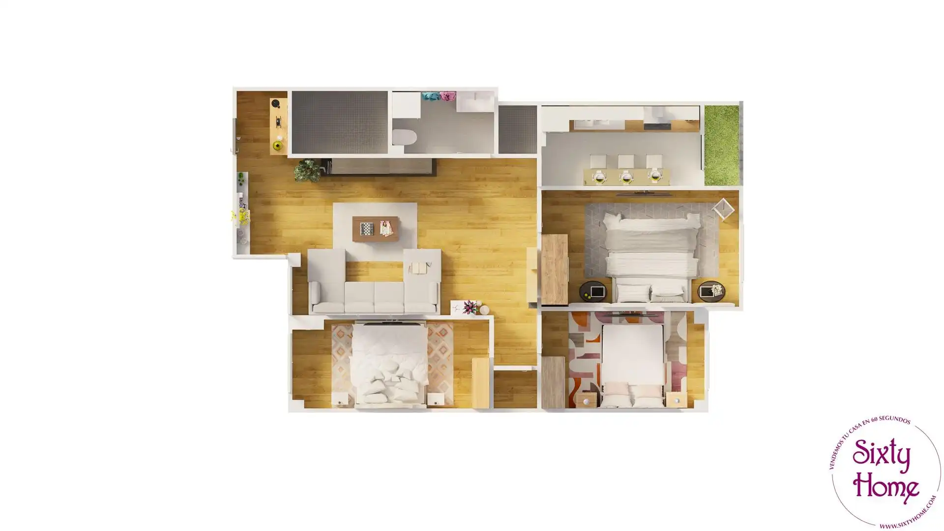 Bedroom of Flat for sale in Zaragoza  with Air Conditioner and Heating
