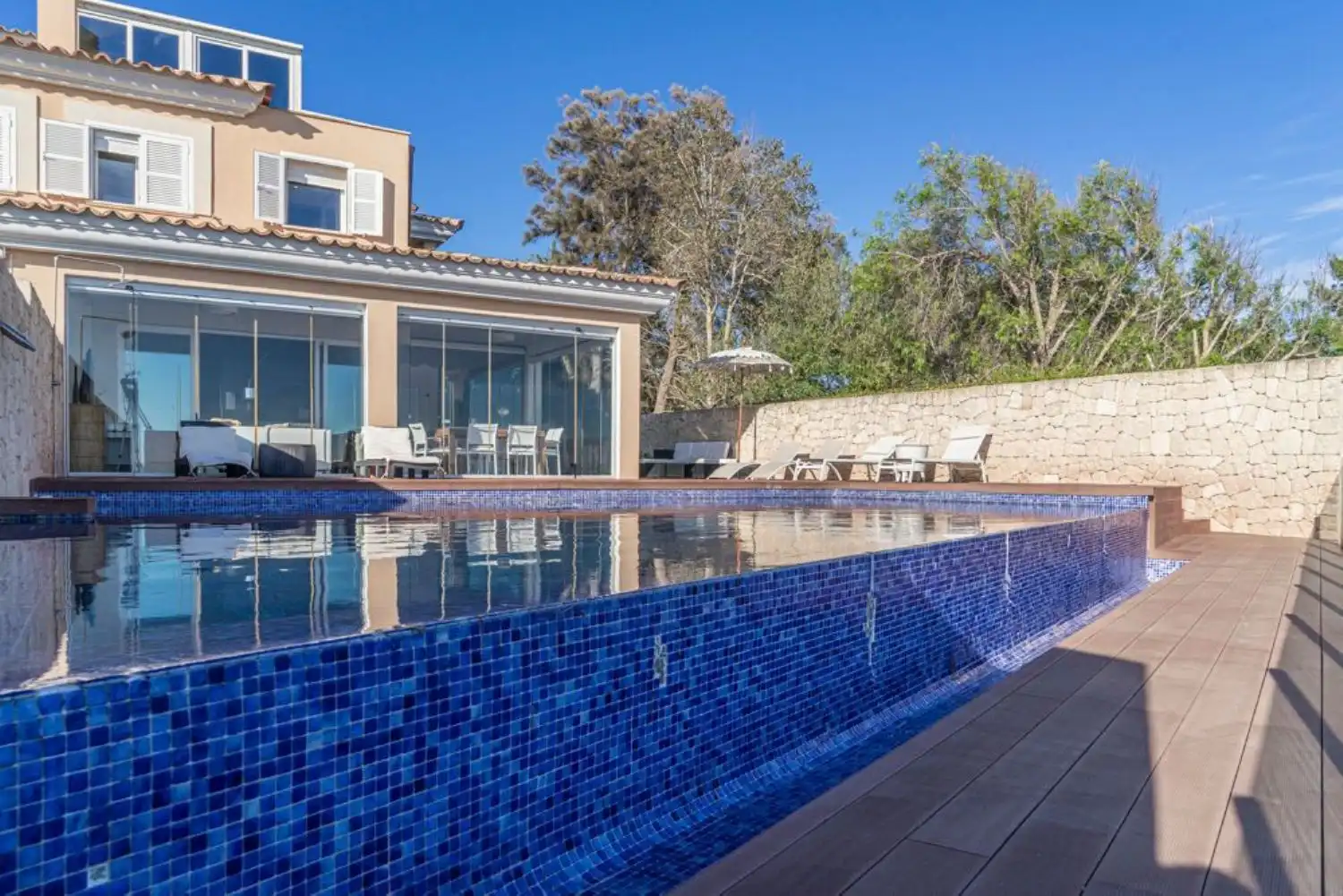 Swimming pool of Houses for rent in Llucmajor  with Air Conditioner, Heating and Private garden