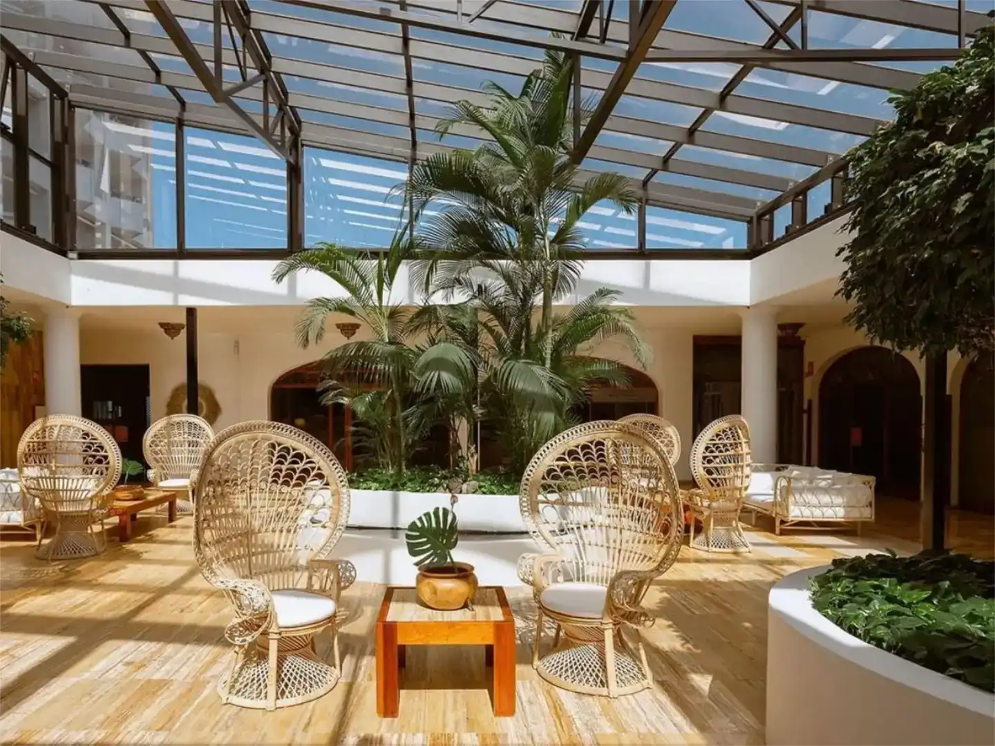 Terrasse von Wohnungen zur Miete in Los Realejos mit Schwimmbad und Balkon