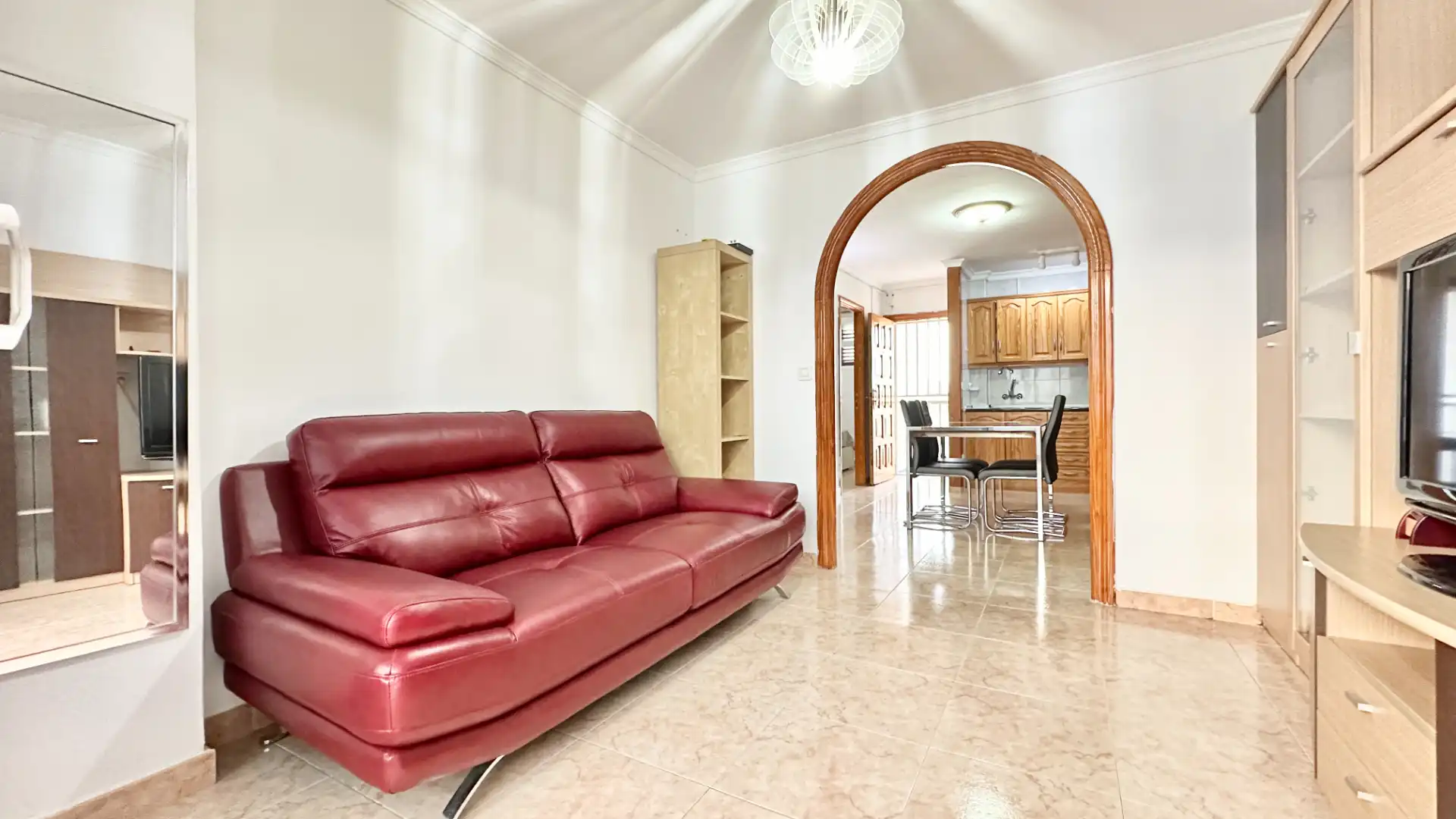 Sala de estar de Piso de alquiler en San Bartolomé de Tirajana con Amueblado, Lavadora y Microondas