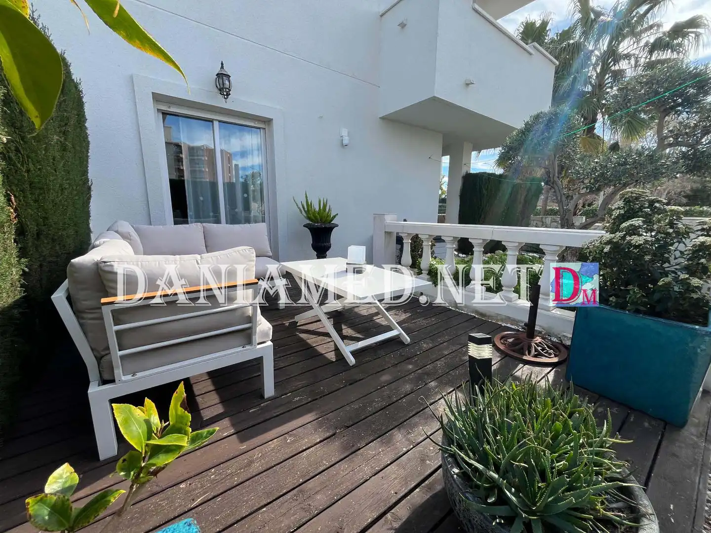 Terrasse von Wohnungen zum Verkauf in Els Poblets mit Klimaanlage, Heizung und Privatgarten