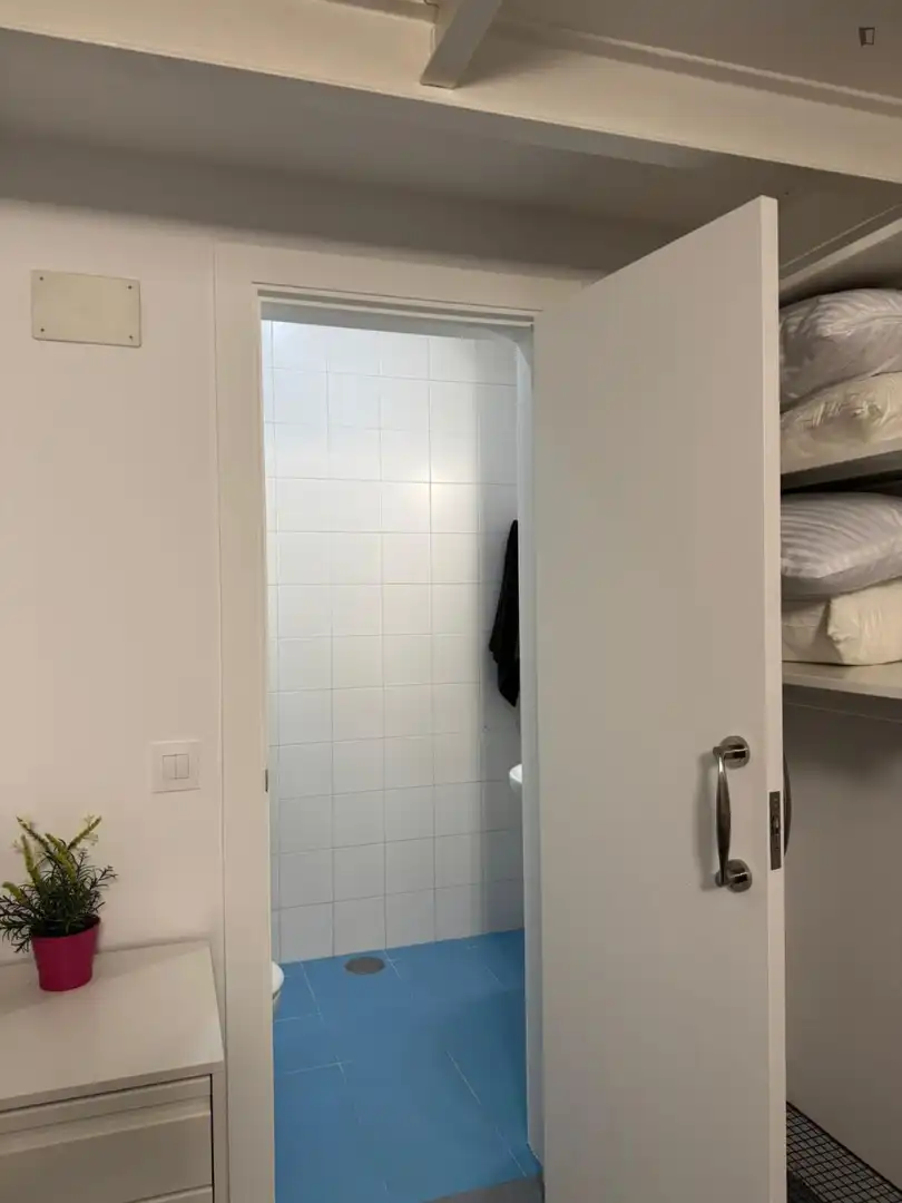 Bany de Apartament de lloguer en Madrid amb Aire condicionat, Moblat i Rentadora