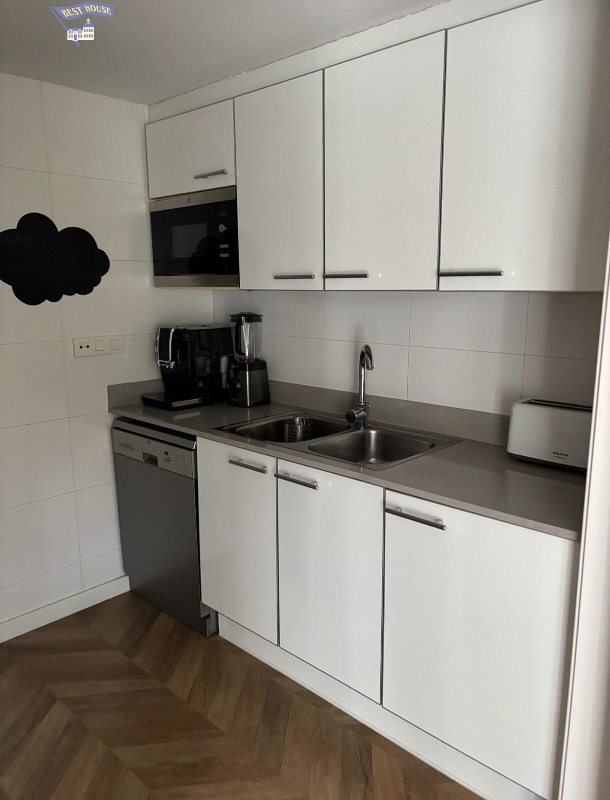 Kitchen of Flat for sale in Sant Fost de Campsentelles  with Parquet flooring, Terrace and Storage room