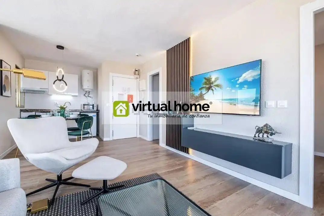 Living room of Flat for sale in Benidorm  with Air Conditioner, Terrace and Furnished