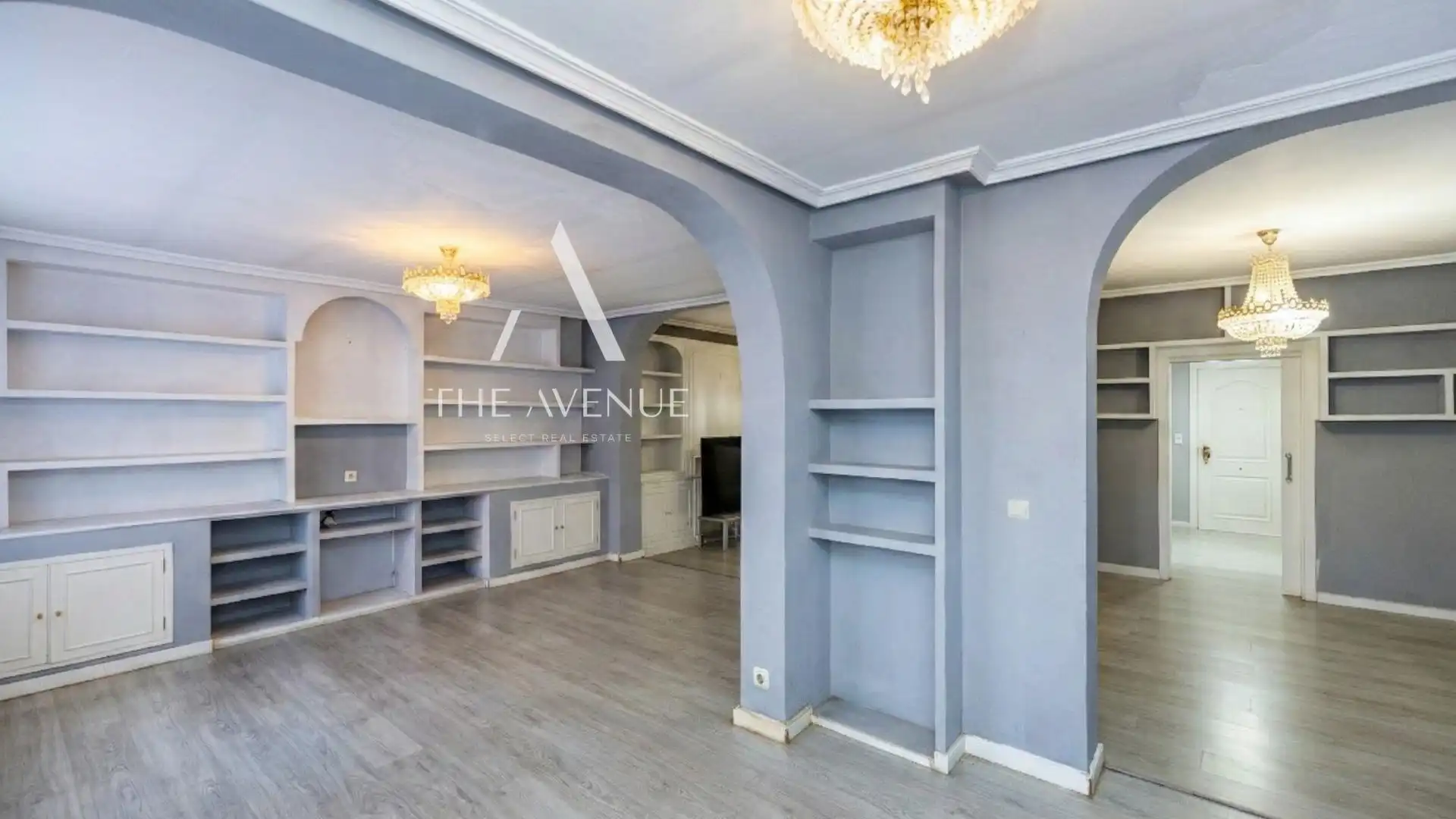 Sala de estar de Casa adosada en venta en Las Rozas de Madrid con Jardín privado, Parquet y Piscina