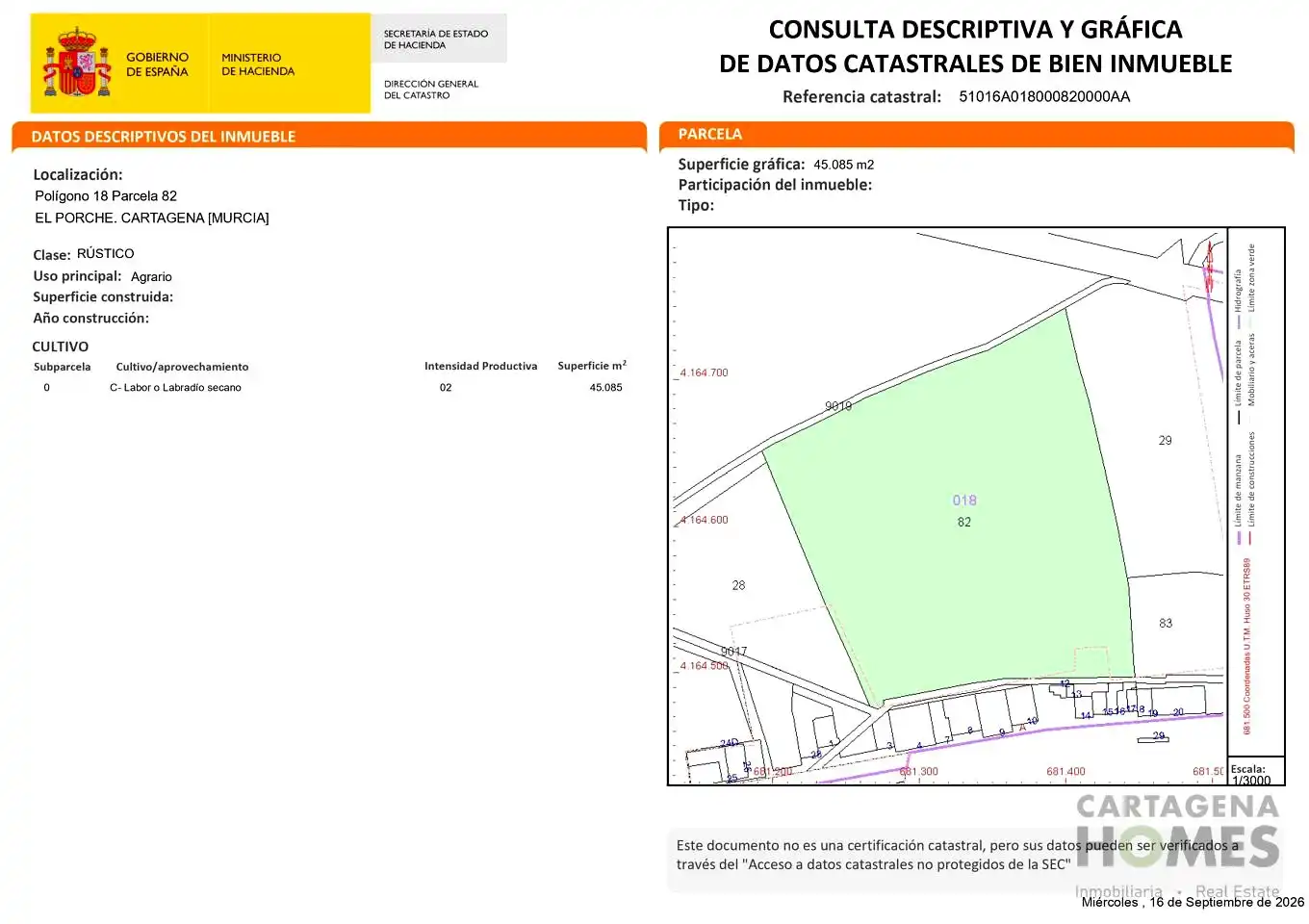 Terreno en venta en Cartagena