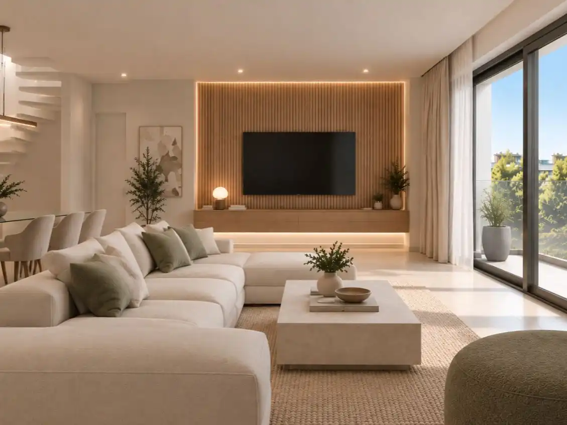 Sala d'estar de Casa o xalet en venda en Vilanova i la Geltrú amb Aire condicionat, Terrassa i Balcó