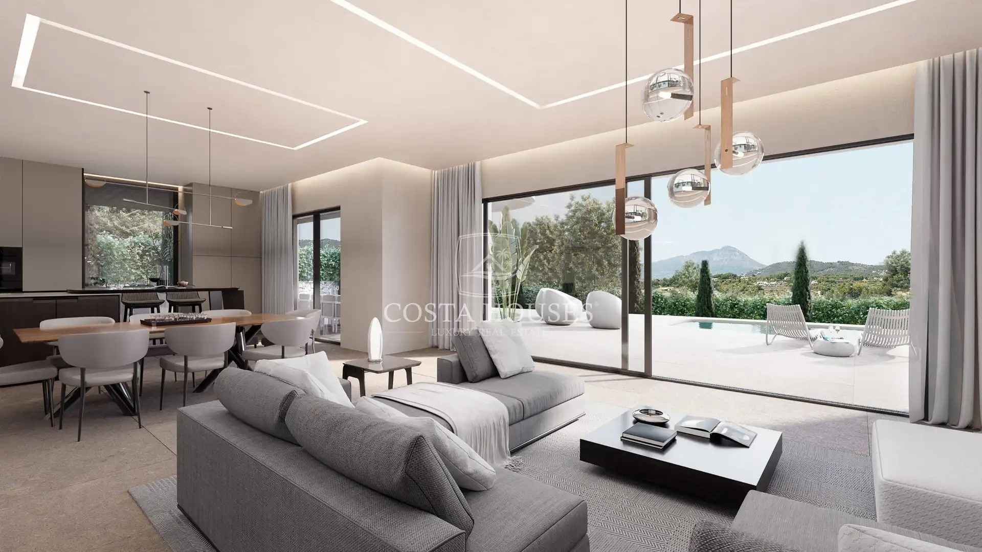Sala de estar de Casa o chalet en venta en Jávea / Xàbia con Aire acondicionado, Calefacción y Jardín privado