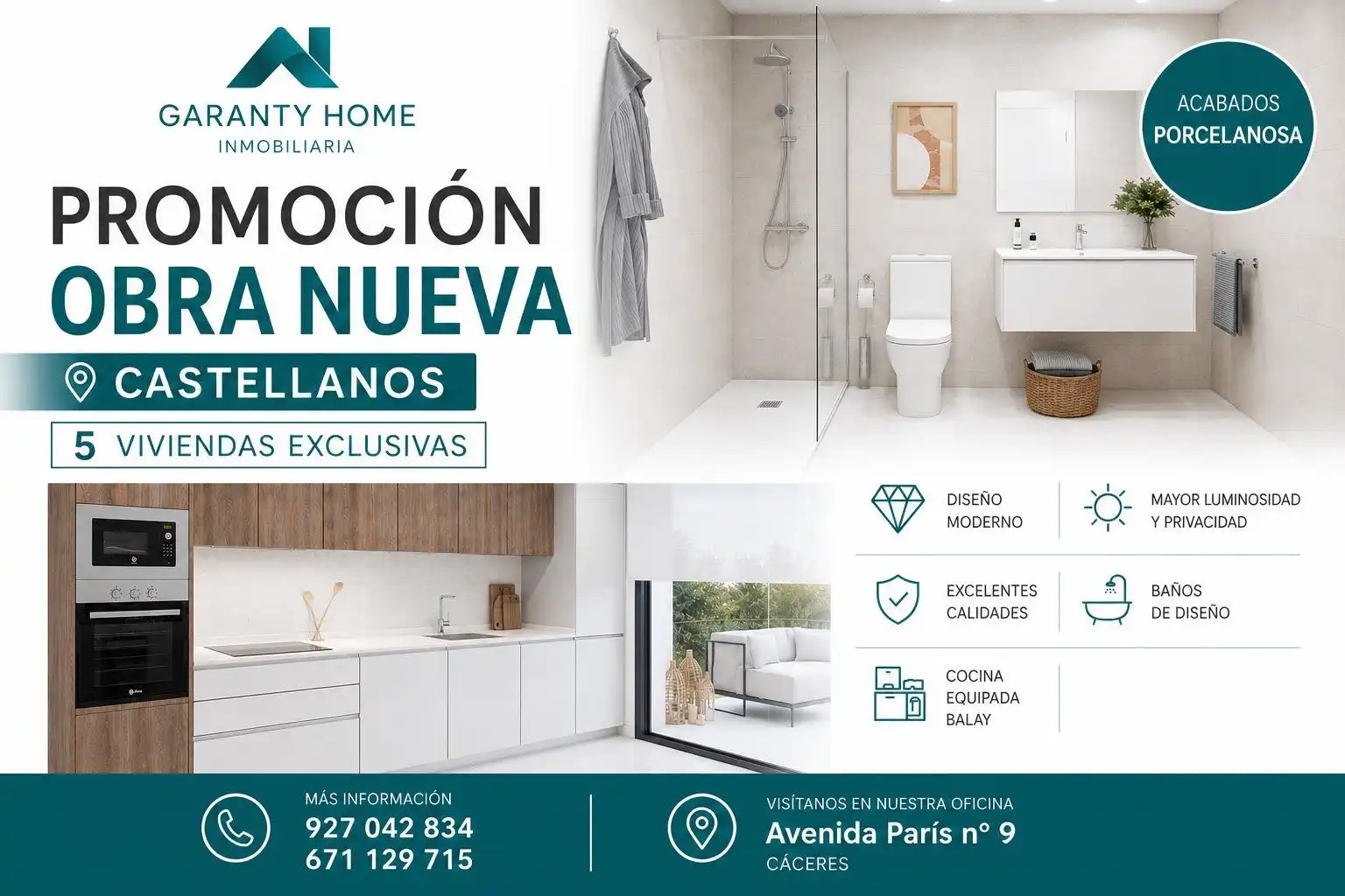 Bany de Apartament en venda en Cáceres amb Aire condicionat i Calefacció