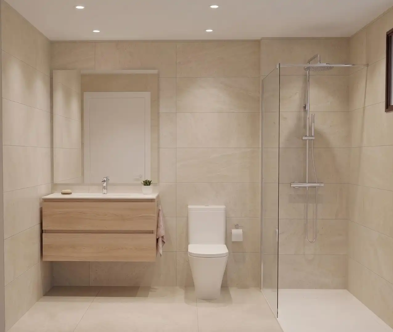 Baño de Casa adosada en venta en Els Poblets con Aire acondicionado, Calefacción y Terraza