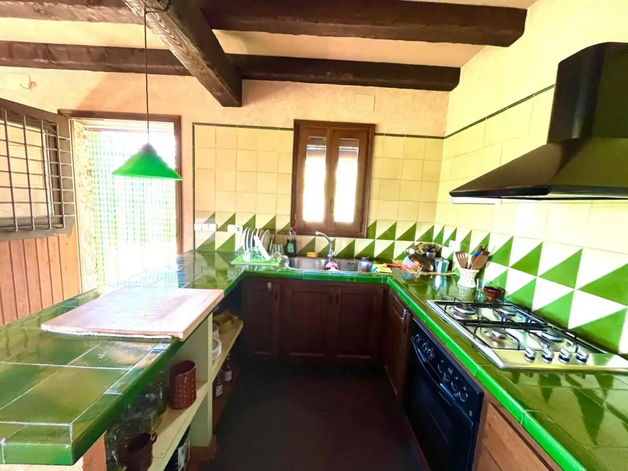Cocina de Finca rústica en venta en Sant Aniol de Finestres con Calefacción, Jardín privado y Terraza