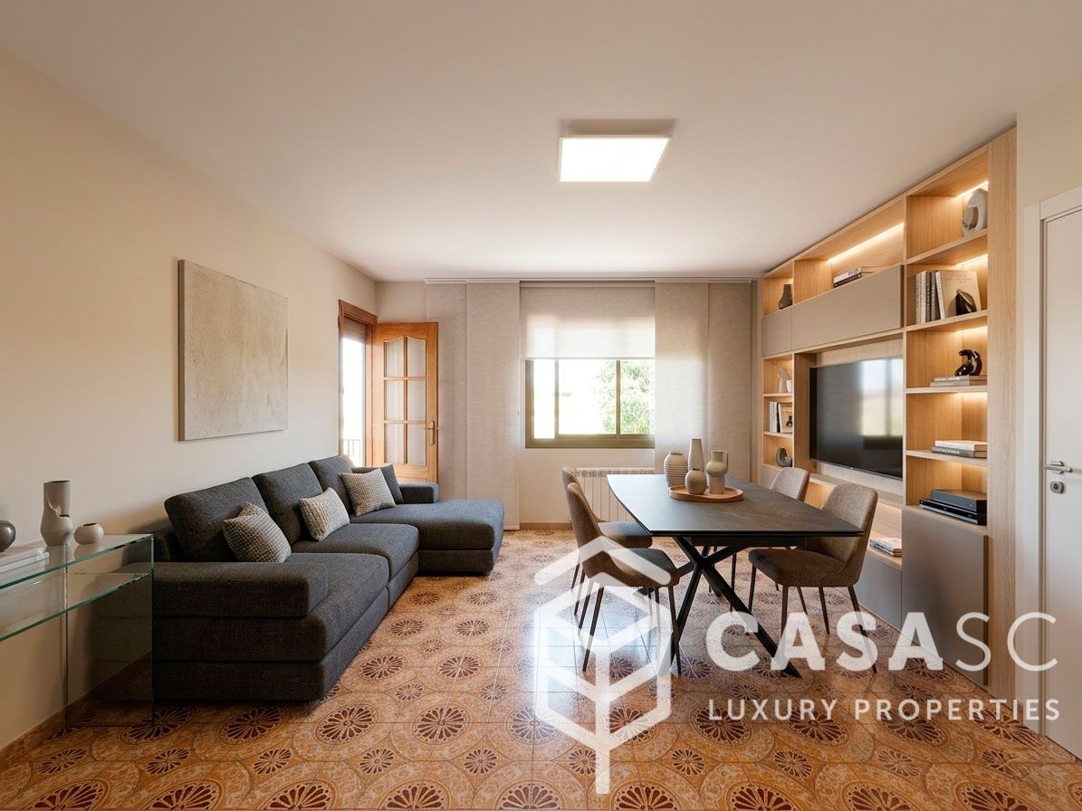 Sala de estar de Piso en venta en Cerdanyola del Vallès con Calefacción, Amueblado y Balcón