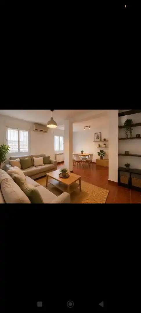 Sala de estar de Dúplex para compartir en Cáceres con Aire acondicionado, Parquet y Trastero