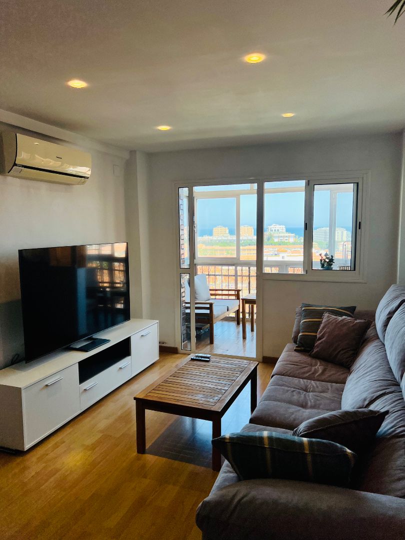 Living room of Apartment to rent in Málaga Capital  with Air Conditioner, Heating and Furnished