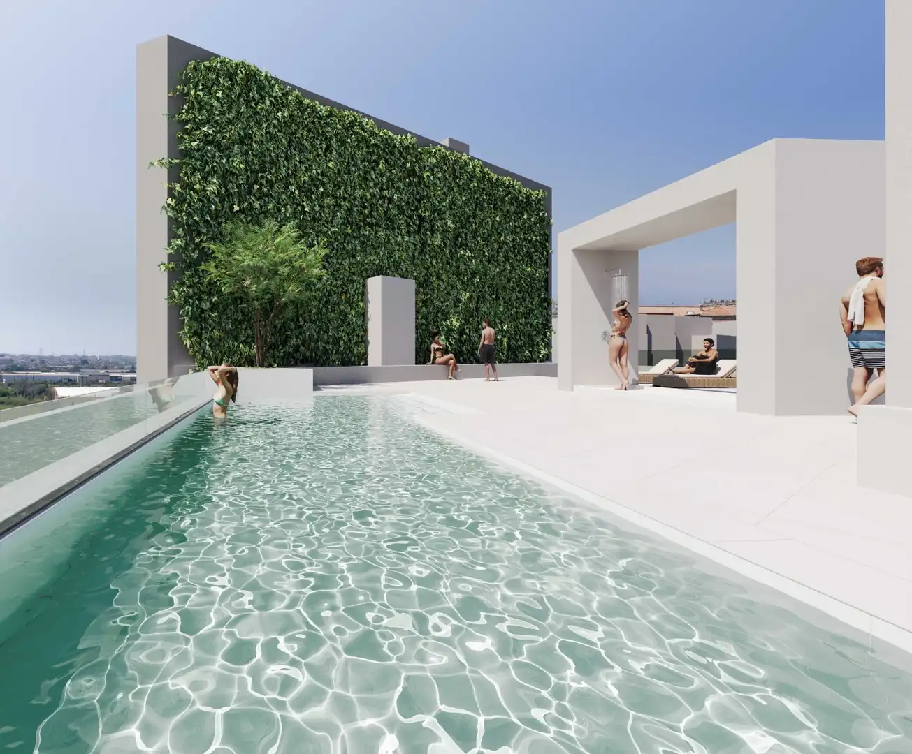 Schwimmbecken von Wohnung zum Verkauf in Castellón de la Plana / Castelló de la Plana mit Klimaanlage, Terrasse und Abstellraum