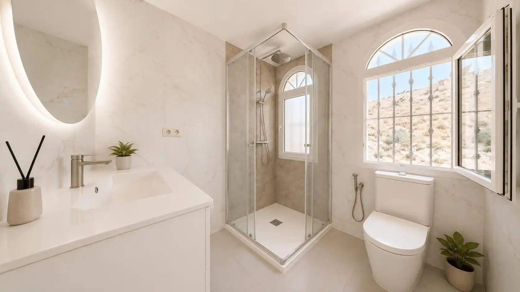 Baño de Casa o chalet en venta en Vícar con Aire acondicionado, Calefacción y Jardín privado