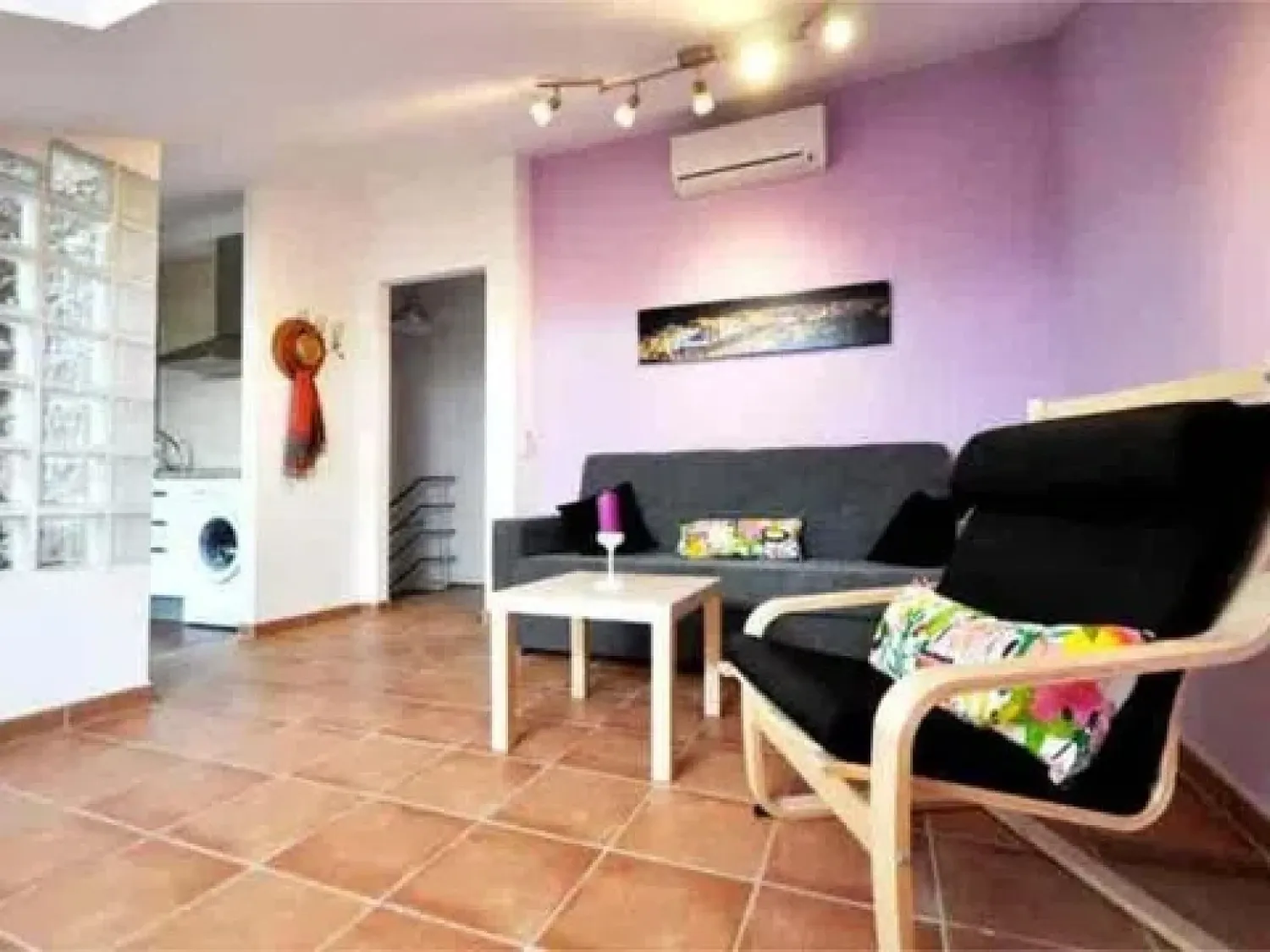 Living room of Apartment for rent in Málaga Capital  with Air Conditioner, Terrace and Furnished