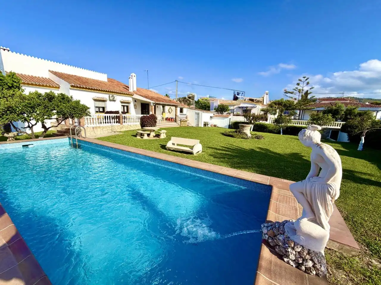 Swimming pool of Houses for sale in Rincón de la Victoria  with Private garden, Terrace and Swimming Pool