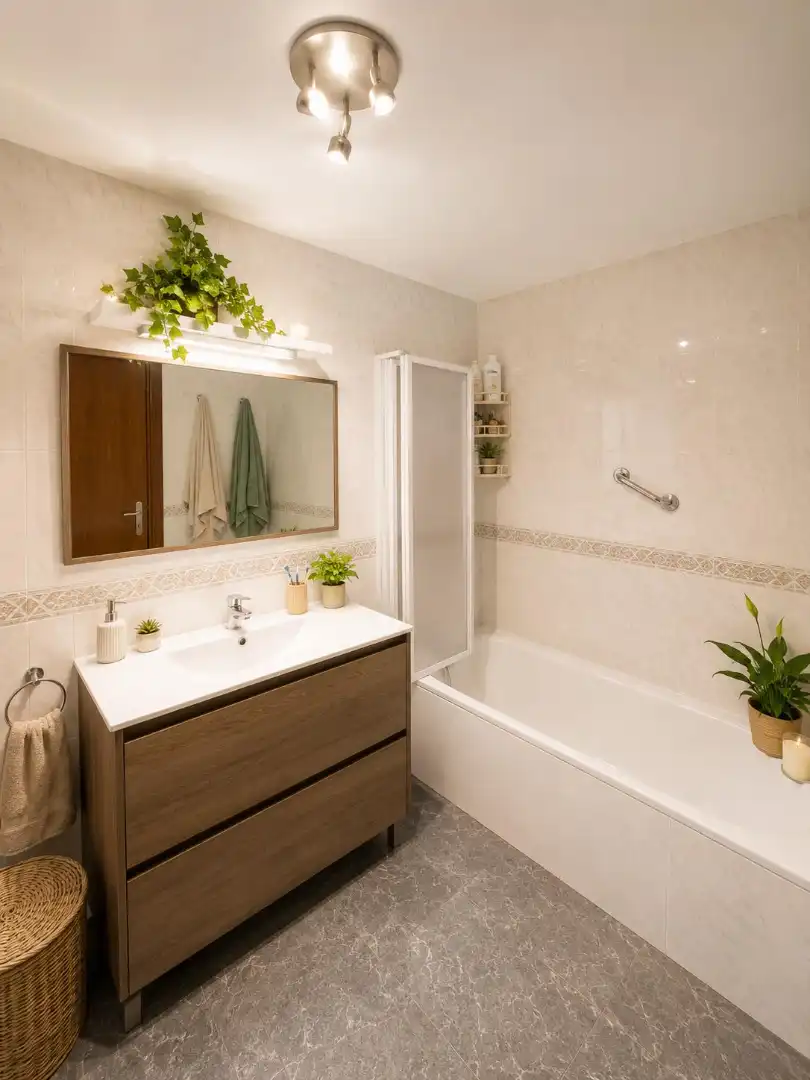 Badezimmer von Wohnungen zum Verkauf in Mijas mit Klimaanlage, Heizung und Terrasse