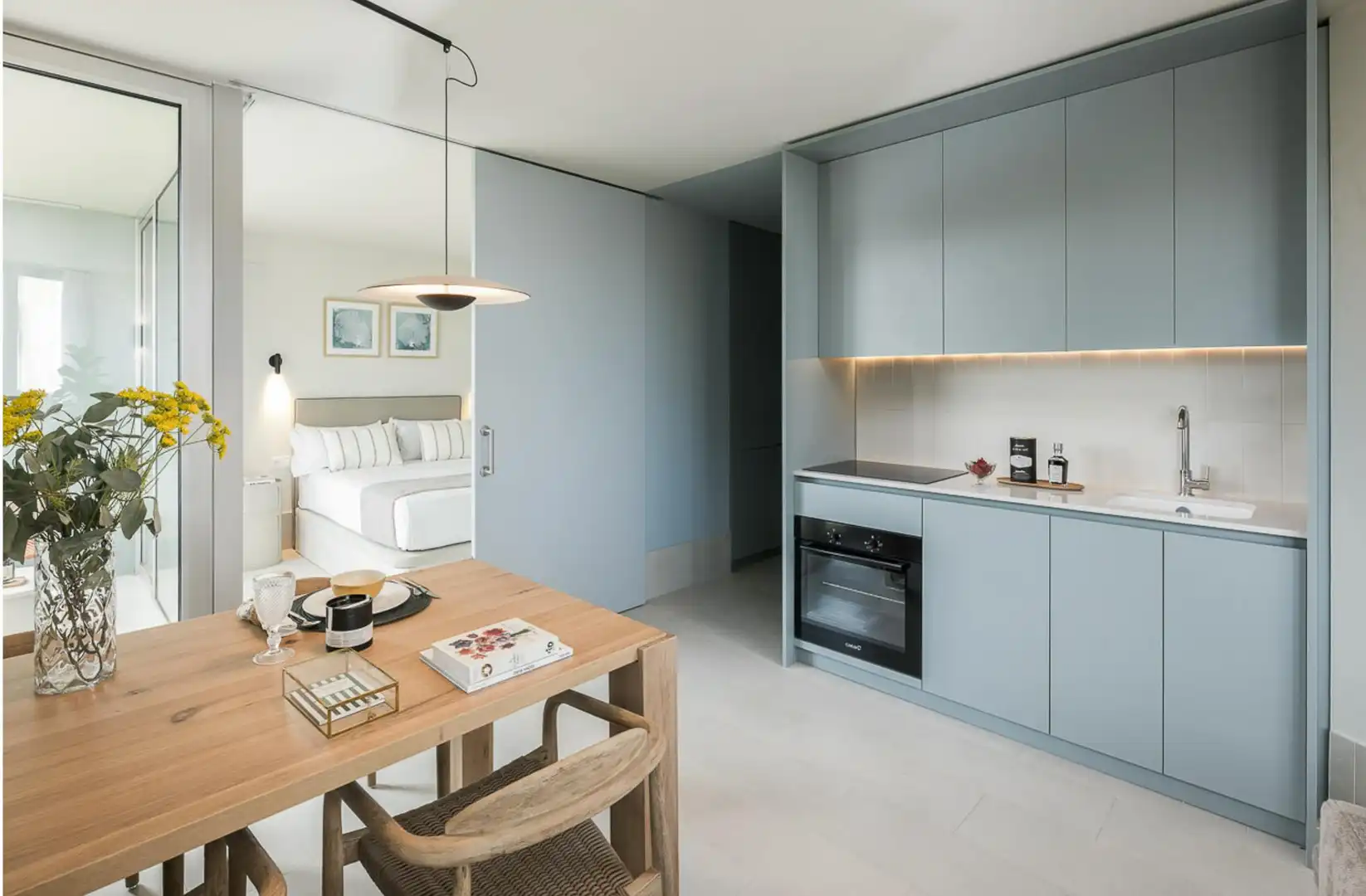 Kitchen of Flat for rent in Madrid  with Private garden, Furnished and Washing machine