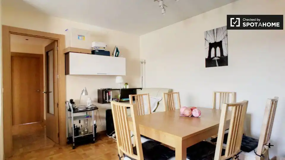 Esszimmer von Wohnung zur untervermieten in Madrid mit Klimaanlage, Heizung und Terrasse