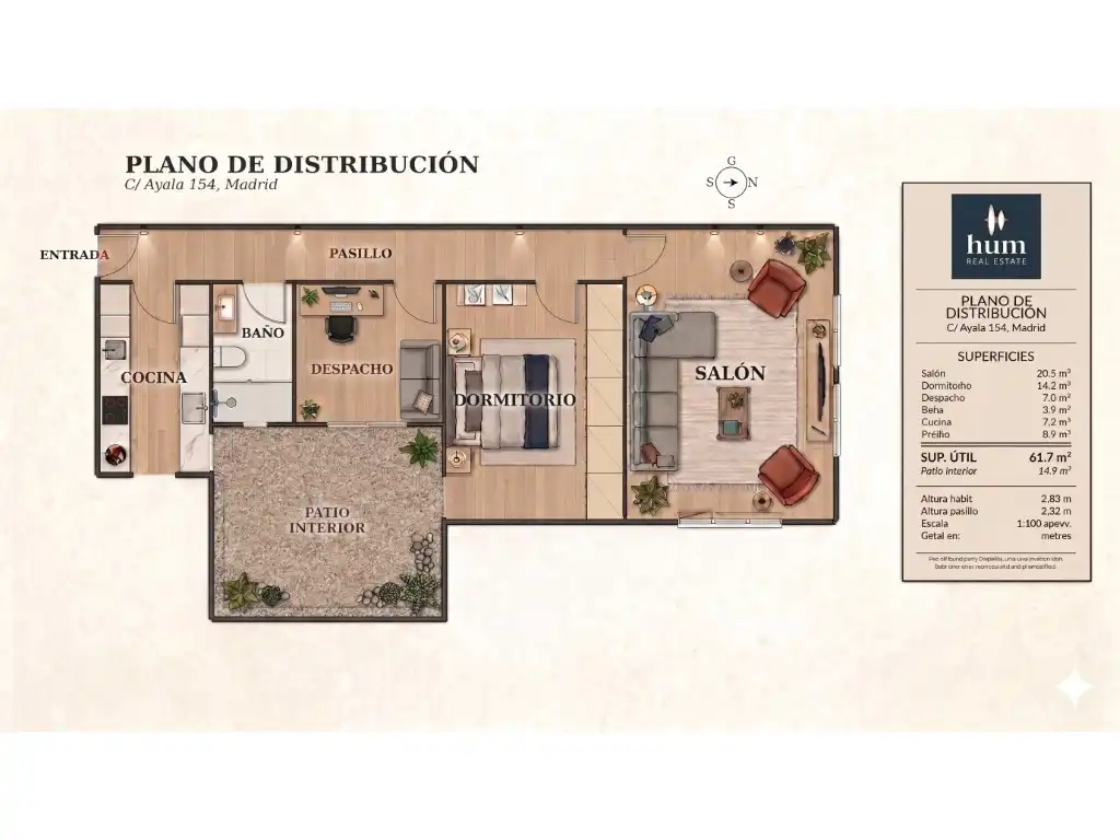 Piso de alquiler en Madrid con Aire acondicionado, Calefacción y Horno