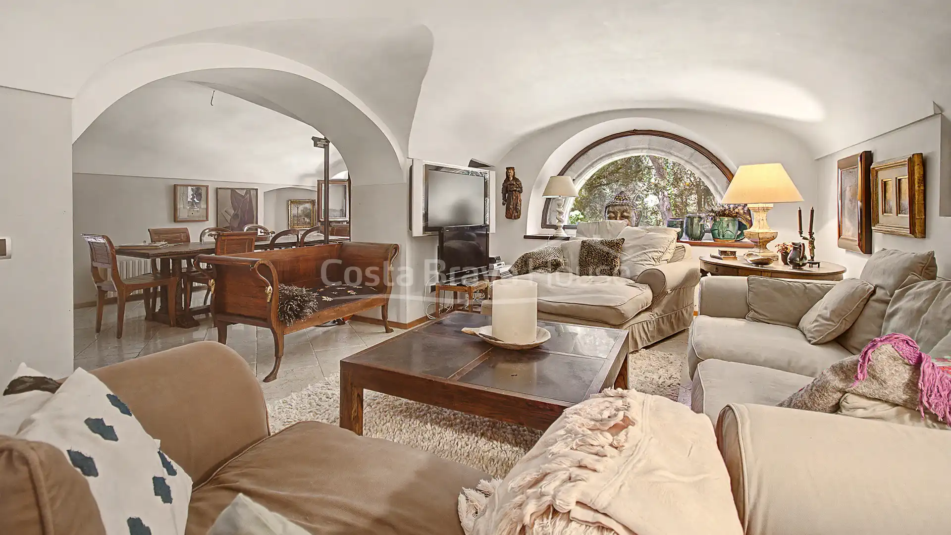 Sala d'estar de Finca rústica en venda en Sant Gregori amb Aire condicionat, Calefacció i Jardí privat