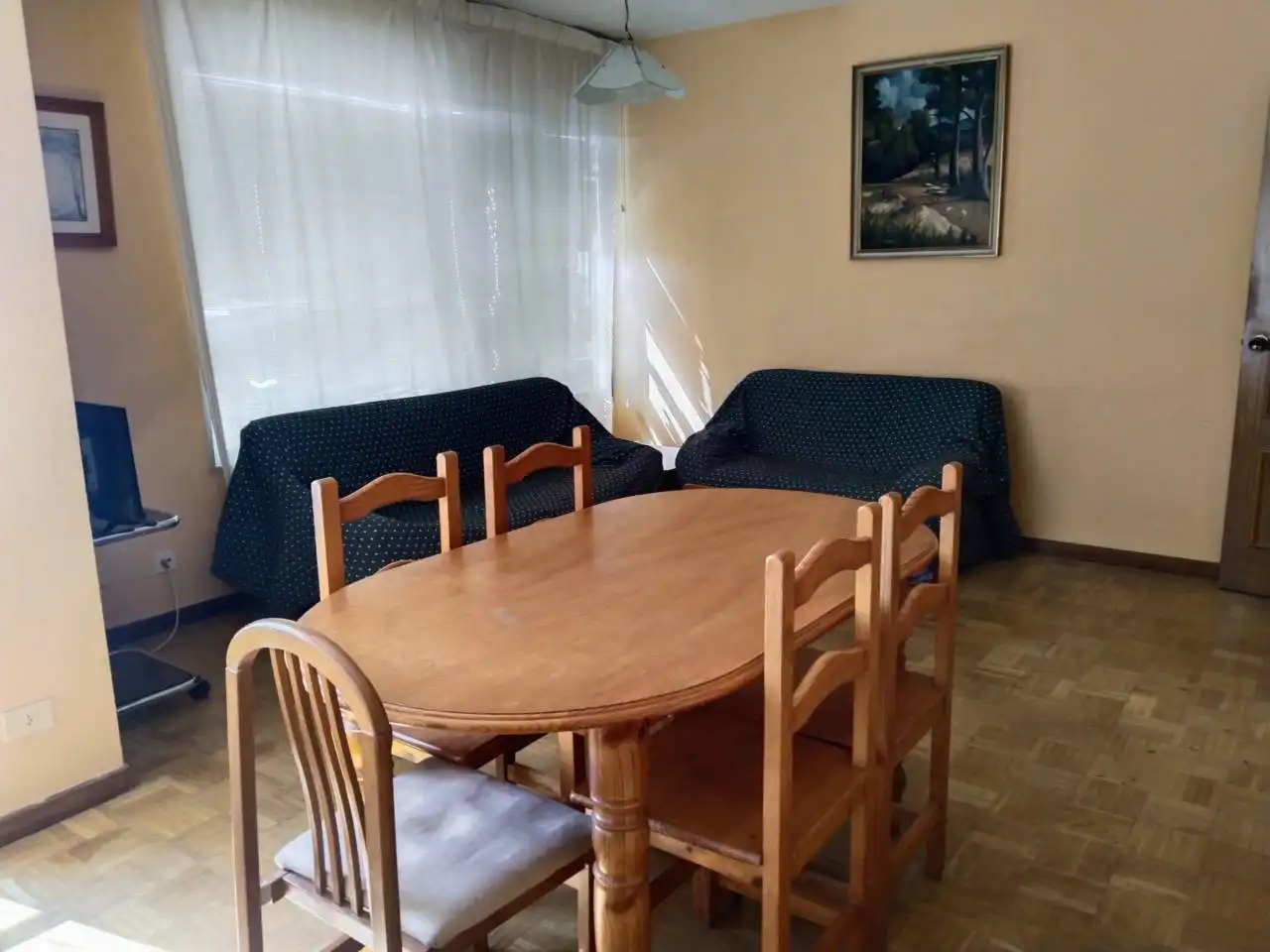 Dining room of Flat for rent in Burgos  with Heating, Parquet flooring and Terrace