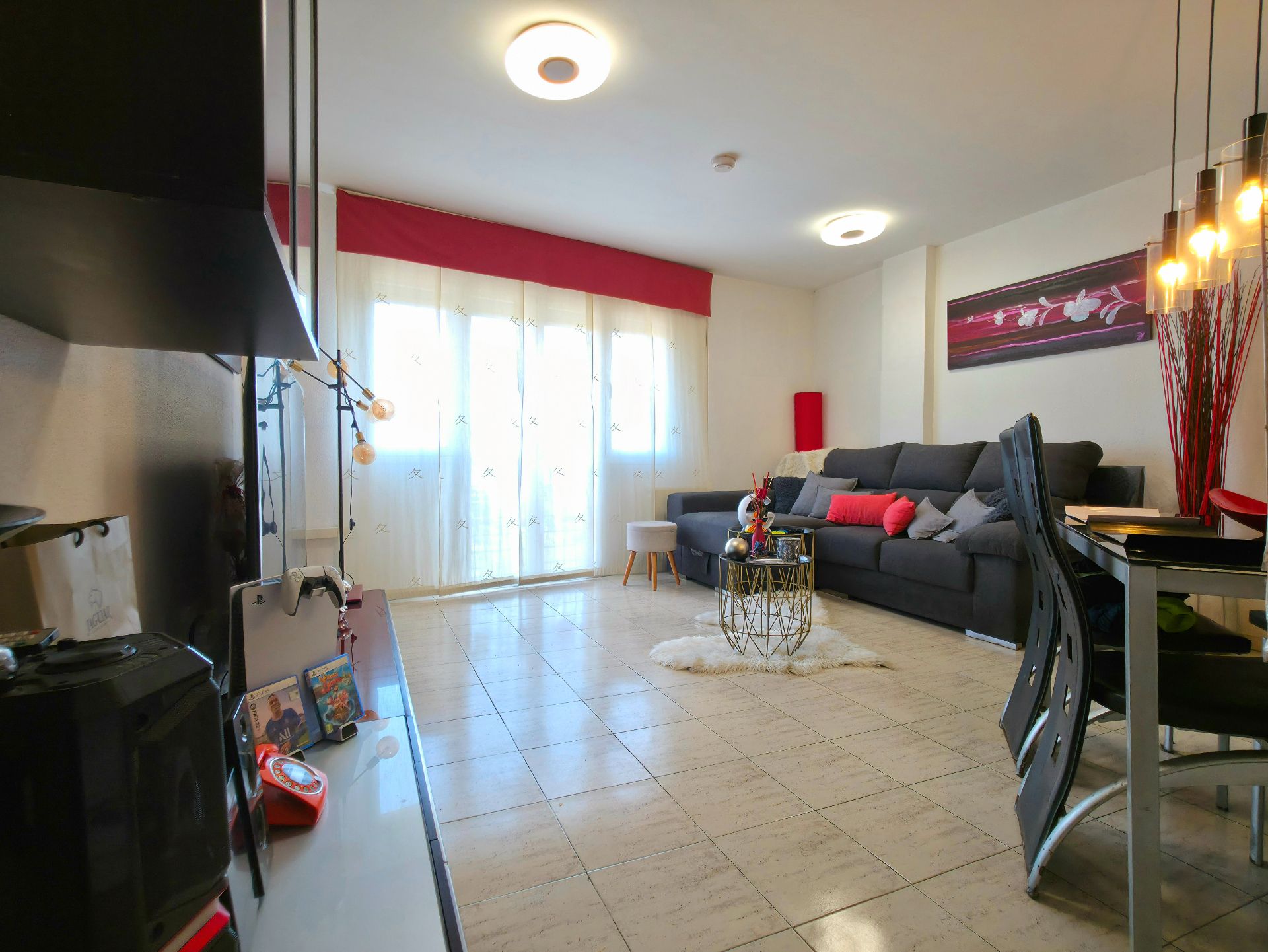 Wohnzimmer von Wohnung zum Verkauf in Sant Andreu de la Barca mit Klimaanlage, Heizung und Terrasse