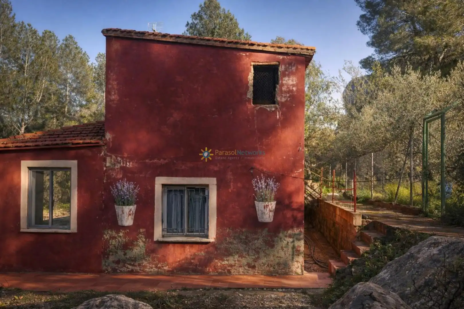Vista exterior de Finca rústica en venda en Muro de Alcoy amb Jardí privat i Traster