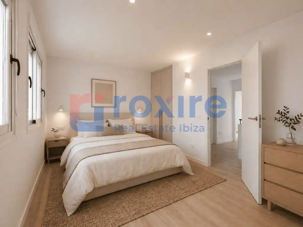 Schlafzimmer von Maisonette zum Verkauf in Sant Josep de sa Talaia mit Klimaanlage, Heizung und Terrasse