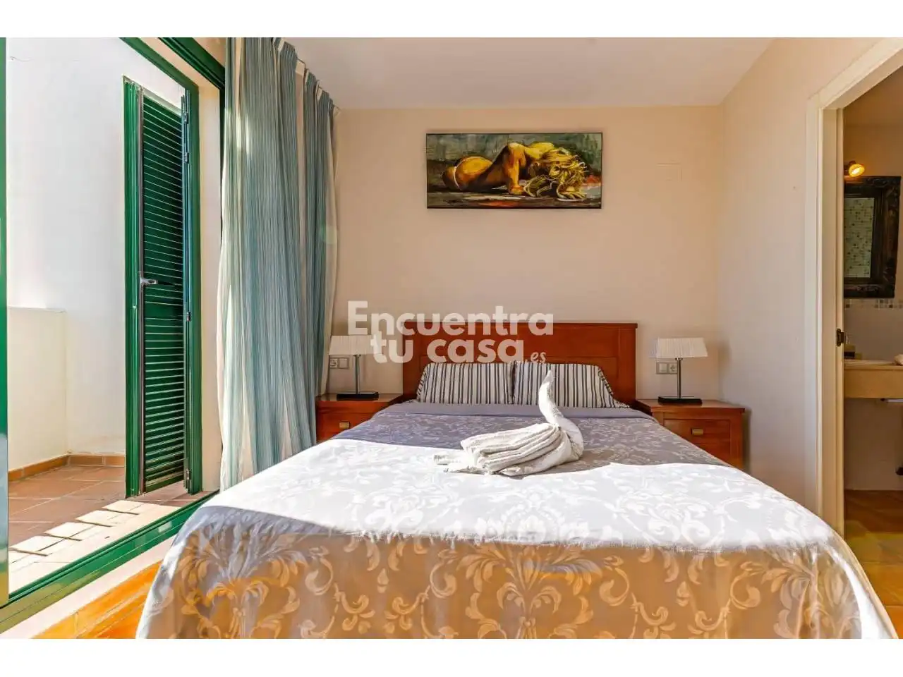 Schlafzimmer von Einfamilien-Reihenhaus zur Miete in Finestrat mit Klimaanlage, Heizung und Privatgarten