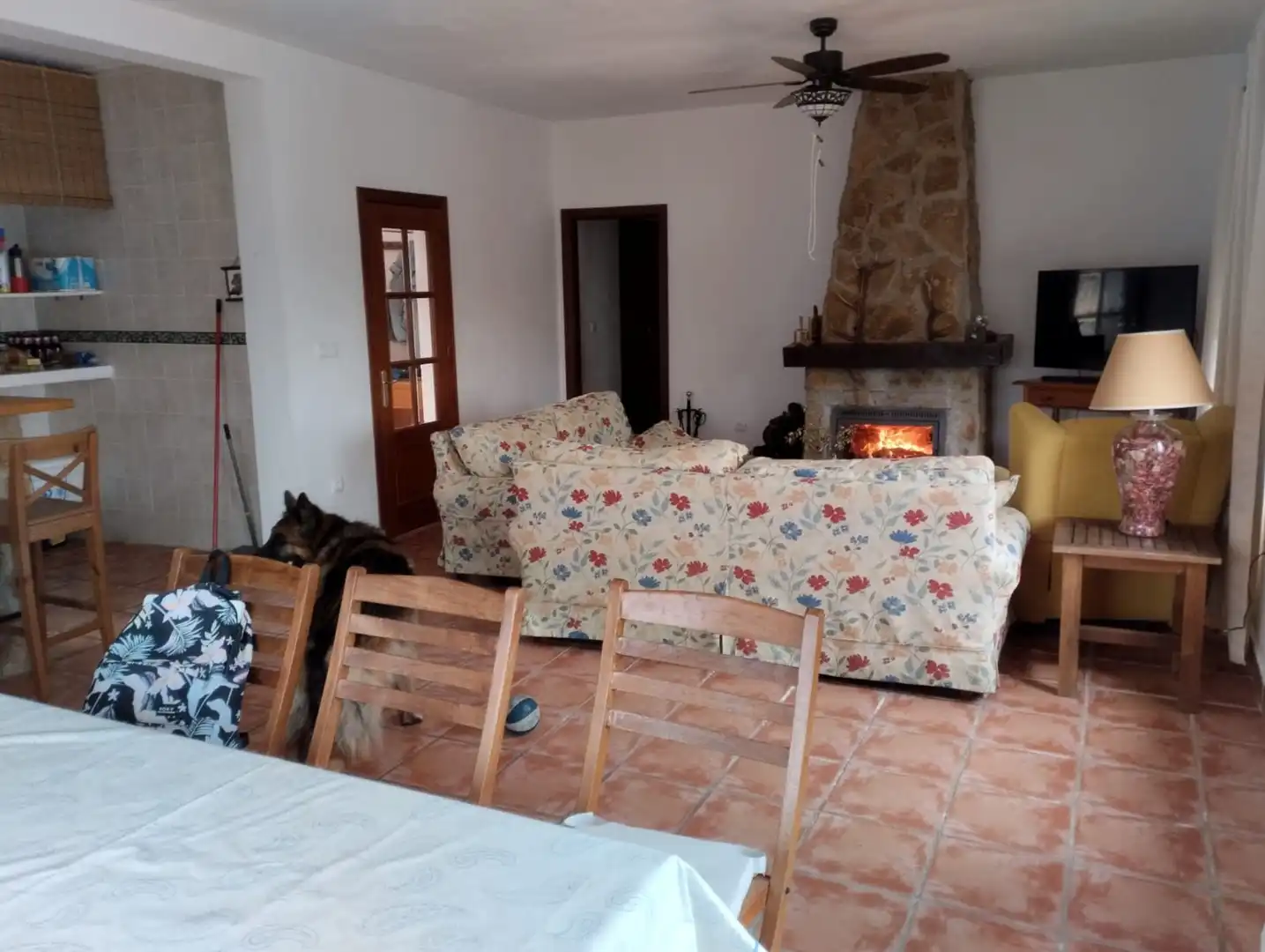 Sala de estar de Finca rústica en venta en Cabeza la Vaca con Terraza, Trastero y Amueblado