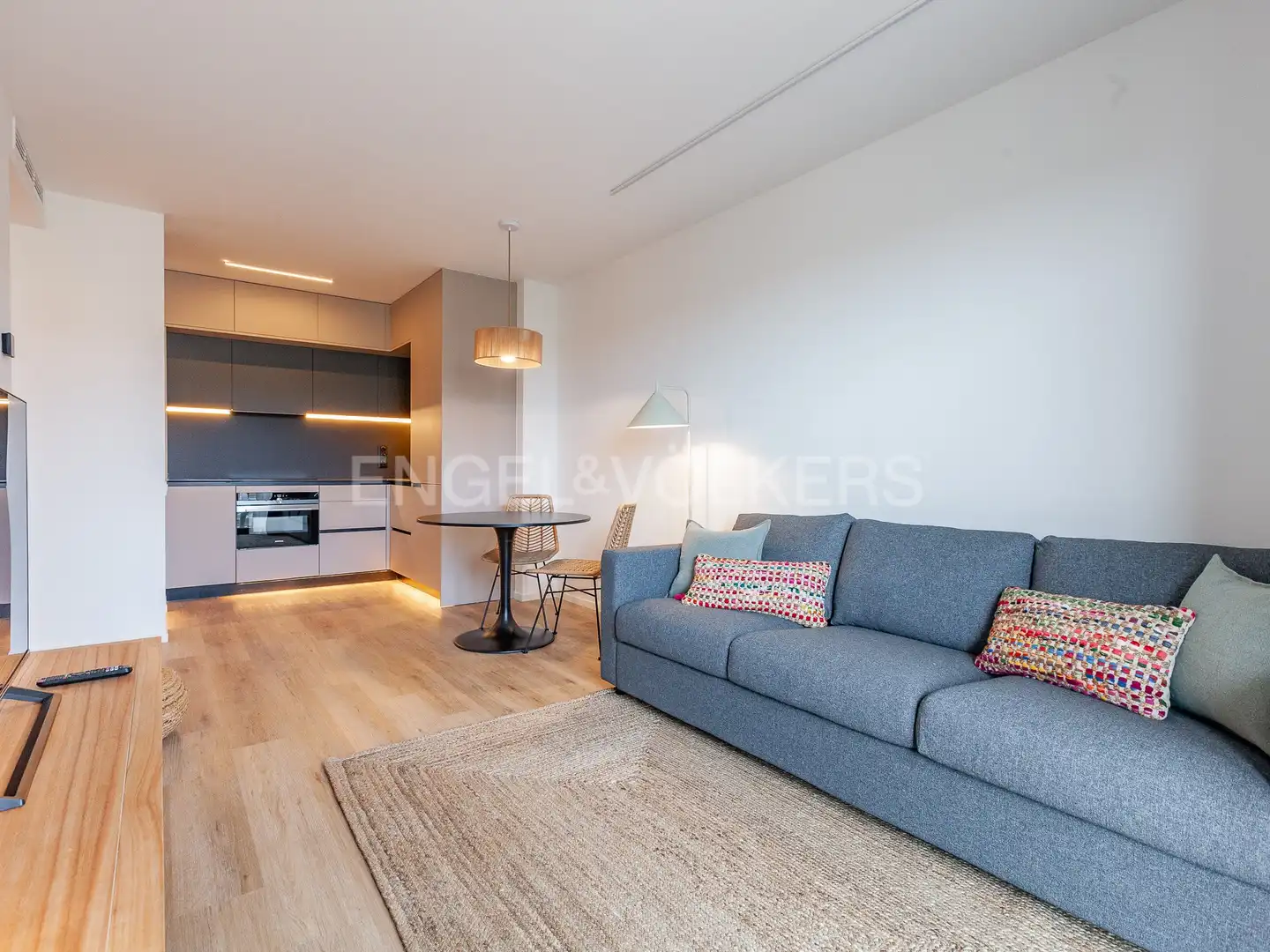 Sala de estar de Piso de alquiler en Esplugues de Llobregat con Aire acondicionado, Calefacción y Jardín privado