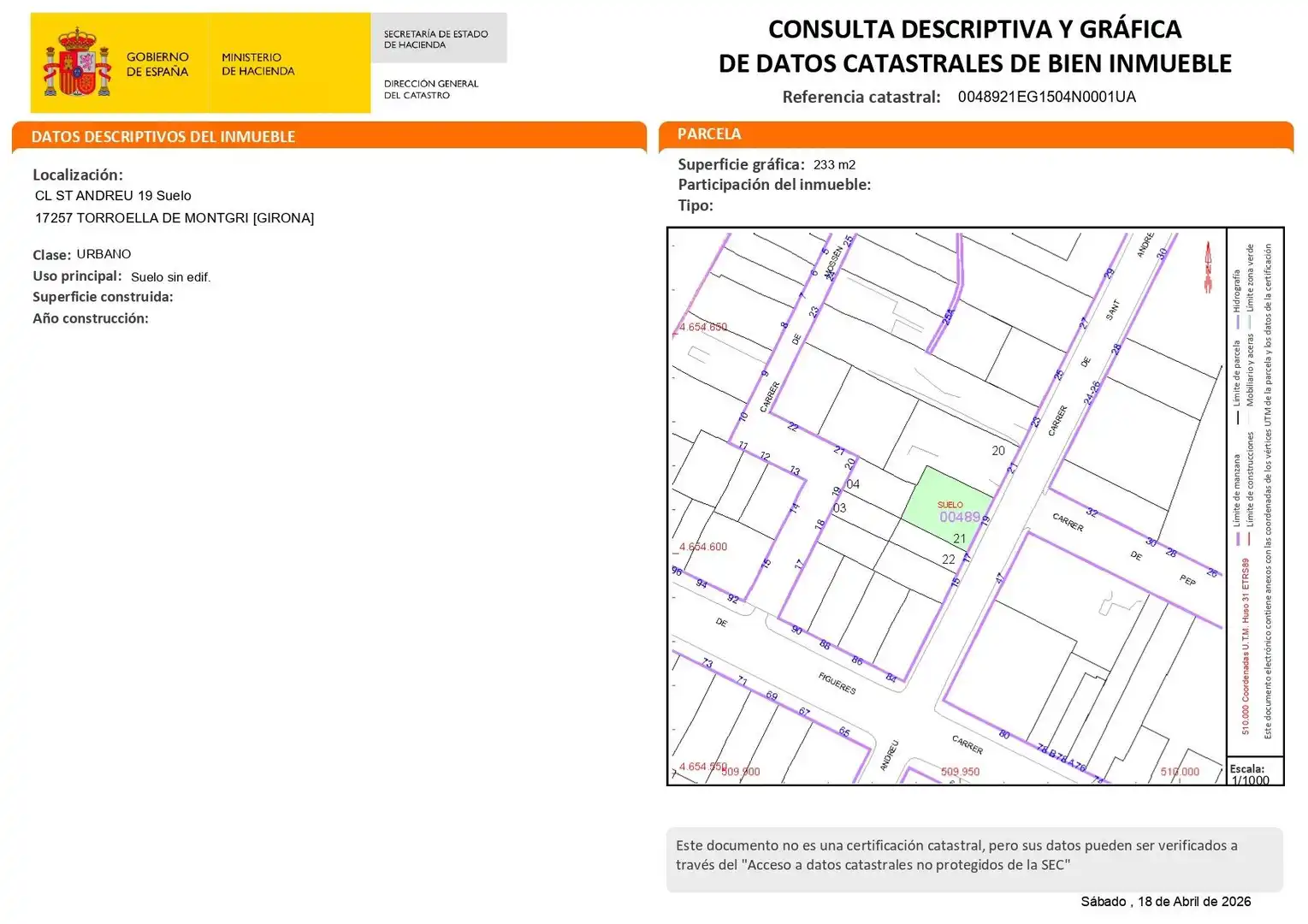 Terreny residencial en venda a Carrer Sant Andreu 19, imagen 10