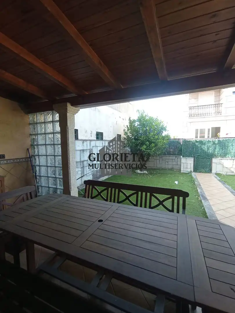 Jardín de Casa adosada en venta en Baiona con Calefacción, Parquet y Terraza