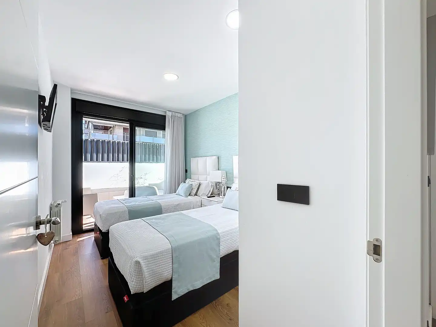Schlafzimmer von Wohnung zum Verkauf in Sanxenxo mit Heizung, Terrasse und Schwimmbad