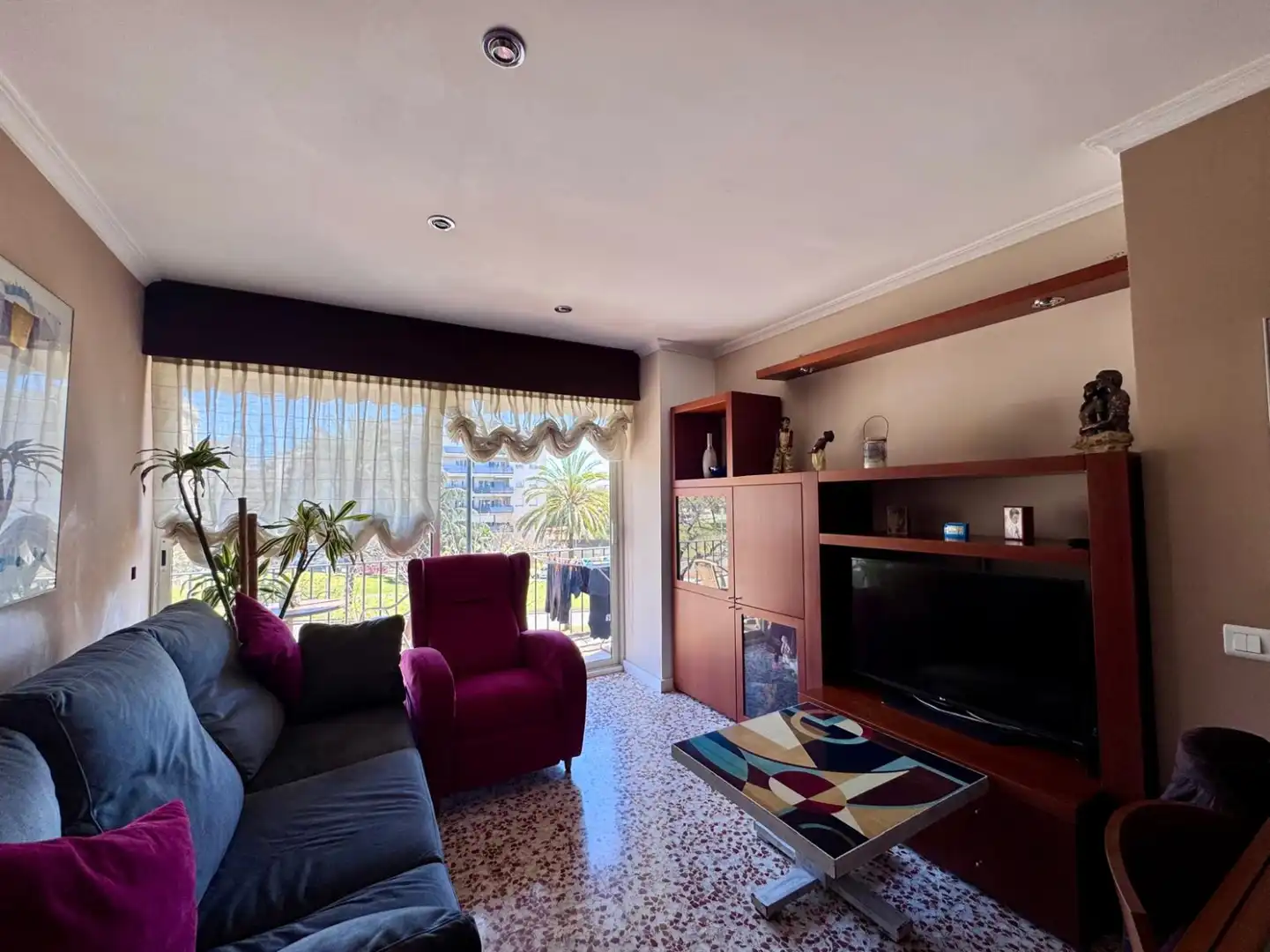 Sala de estar de Piso en venta en Mataró con Terraza y Balcón