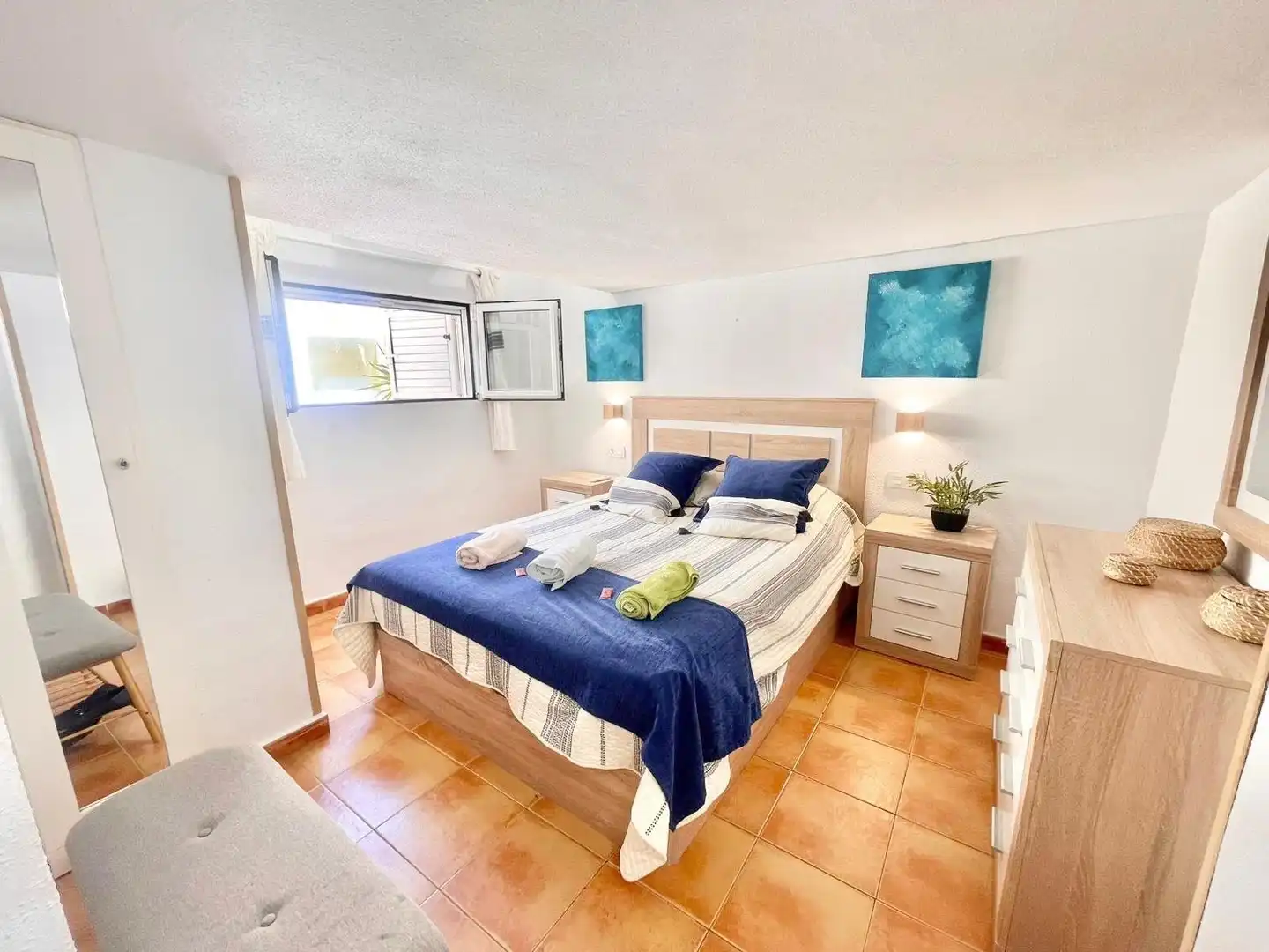 Schlafzimmer von Haus oder Chalet zur Miete in La Manga del Mar Menor mit Klimaanlage, Heizung und Terrasse