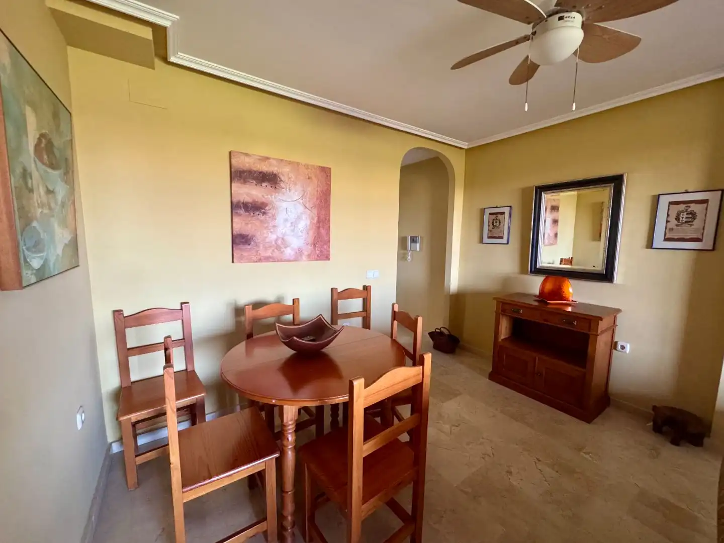 Esszimmer von Wohnung zum Verkauf in Roquetas de Mar mit Klimaanlage, Terrasse und Schwimmbad