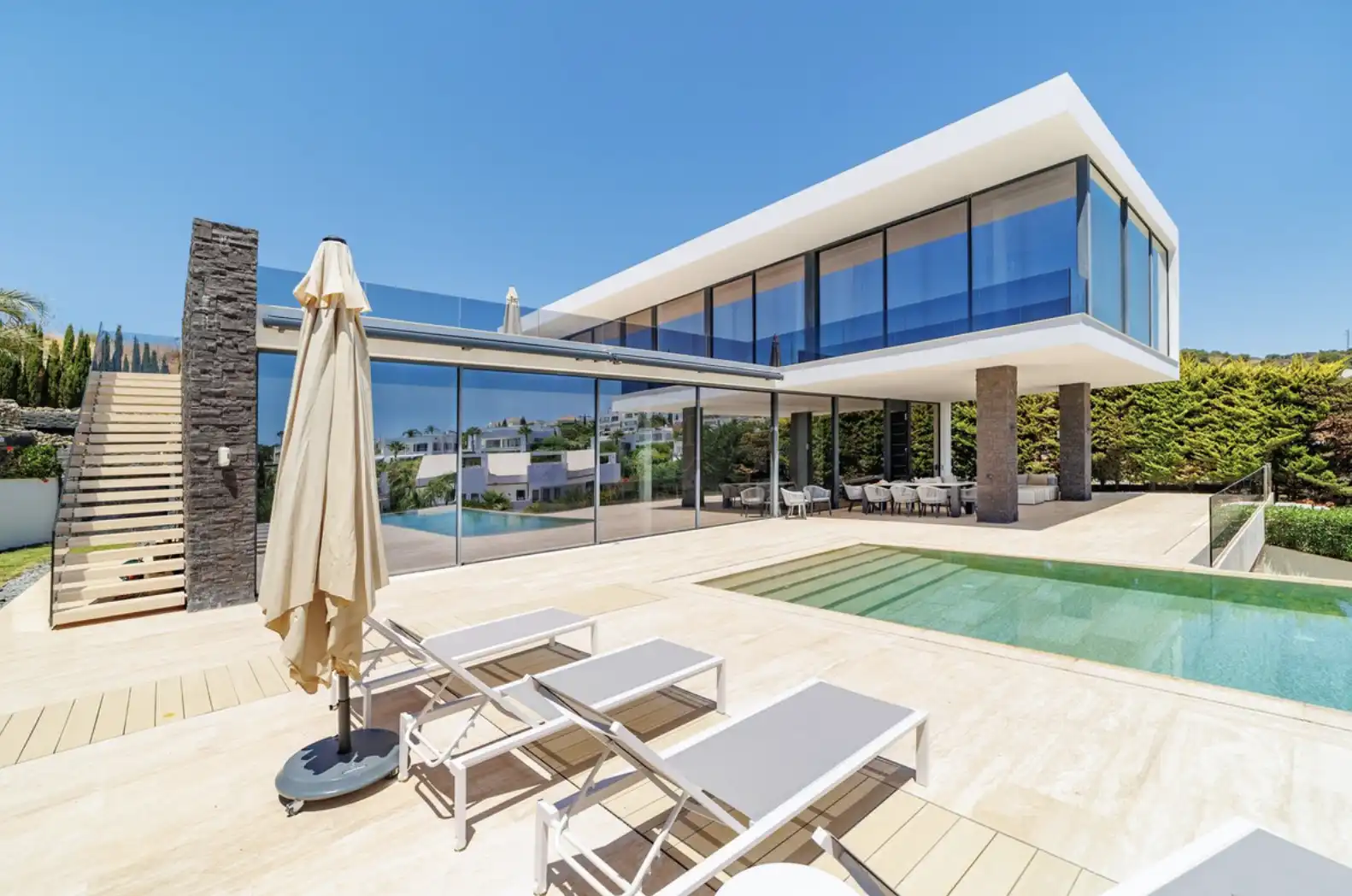 Terraza de Casa o chalet de alquiler en Marbella con Aire acondicionado, Jardín privado y Terraza