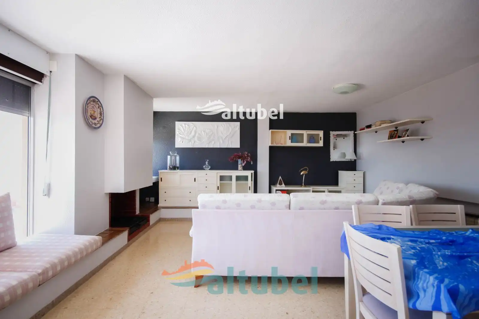 Wohnzimmer von Dachboden zum Verkauf in Peñíscola / Peníscola mit Terrasse, Schwimmbad und Möbliert